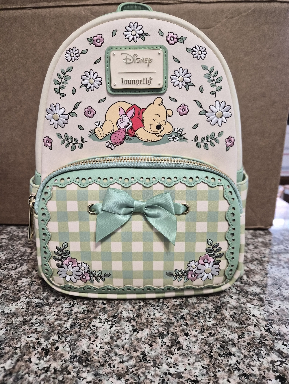 Loungefly Disney Mini Backpack - Mint Green Floral Winnie the Pooh